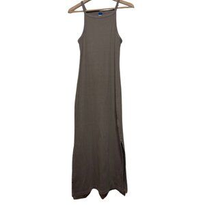 OLD NAVY | Taupe Fitted Midi Length Casual Spaghetti Strap Dress | Size M